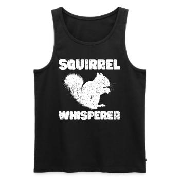 Squirrel Whisperer Squirrel Lover Funny Squirrel - Men's Premium Organic Tank Top - black - Front - Michal (187cm)