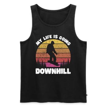 Snowboarding Art Snowboard Snowboarder - Men's Premium Organic Tank Top - black - Front - Michal (187cm)