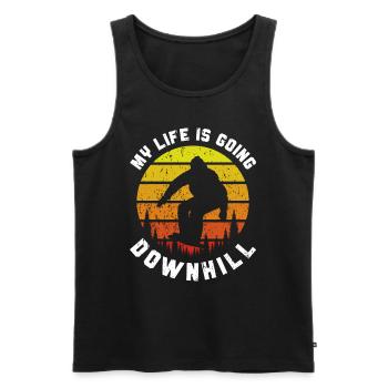 Snowboarding Art Snowboard Snowboarder - Men's Premium Organic Tank Top - black - Front - Michal (187cm)