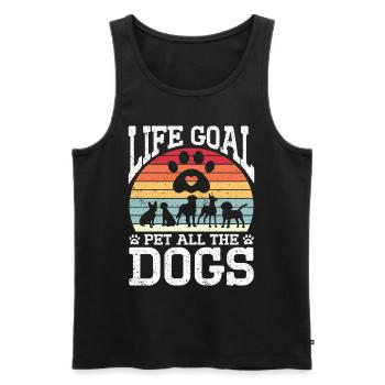 Life Goal Pet All The Dogs Funny Pet Dog Lover - Men's Premium Organic Tank Top - black - Front - Michal (187cm)