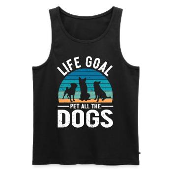 Life Goal Pet All The Dogs Funny Pet Dog Lover - Men's Premium Organic Tank Top - black - Front - Michal (187cm)