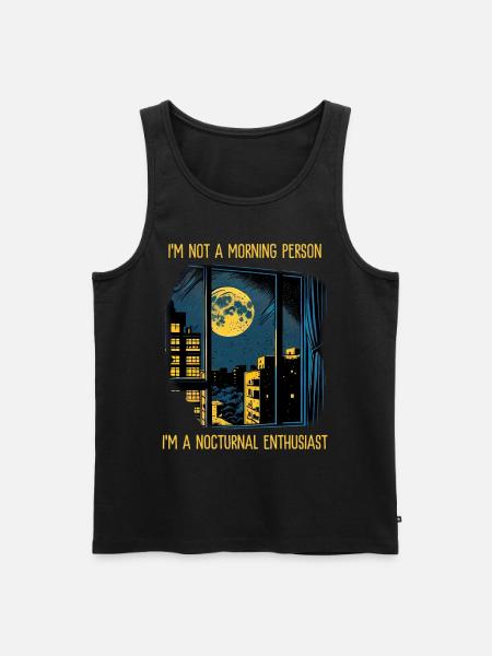 Nocturnal Enthusiast - Men's Premium Organic Tank Top - black