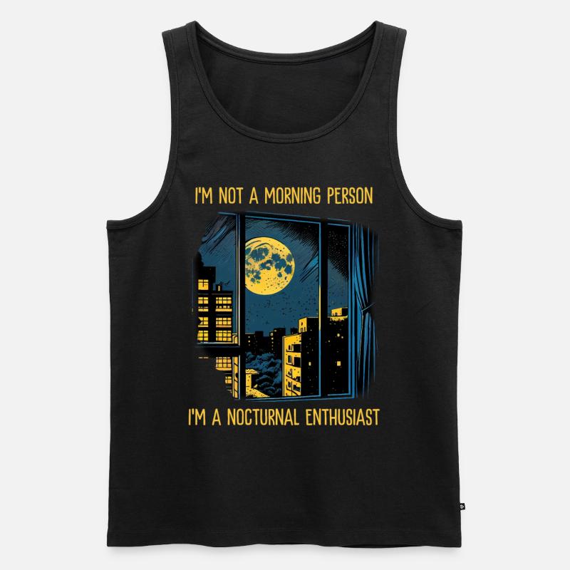 Nächtlicher Enthusiast - Männer Premium Bio Tank Top - Schwarz