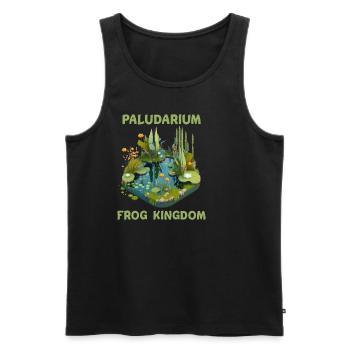 Paludarium Aquaterrarium Aquascaping Frog Kingdom - Débardeur bio Premium Homme - noir - Devant - AI Model Male 178 light (178cm)