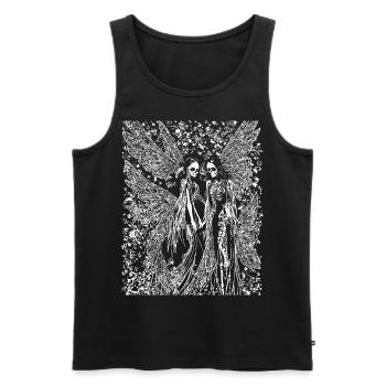 Fairycore Aesthetics Skeleton Fairy Goth Grunge G - Men's Premium Organic Tank Top - black - Front - Michal (187cm)