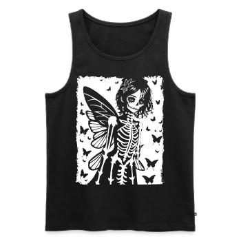 Fairycore Aesthetics Skeleton Fairy Goth Grunge G - Men's Premium Organic Tank Top - black - Front - Michal (187cm)
