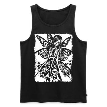 Fairycore Aesthetics Skeleton Fairy Goth Gothic G - Men's Premium Organic Tank Top - black - Front - Michal (187cm)