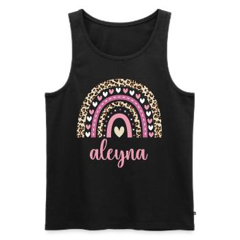 Aleyna Regenbogen Name Geburtstag Aleyna - Männer Premium Bio Tank Top - Schwarz - Vorne - AI Model Male 178 light (178cm)