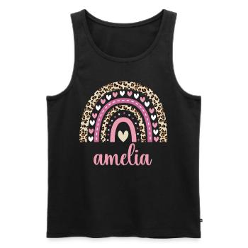 Amelia Regenbogen Name Geburtstag Amelia - Männer Premium Bio Tank Top - Schwarz - Vorne - AI Model Male 178 light (178cm)