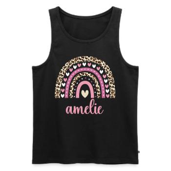 Amelie Regenbogen Name Geburtstag Amelie - Männer Premium Bio Tank Top - Schwarz - Vorne - AI Model Male 178 light (178cm)