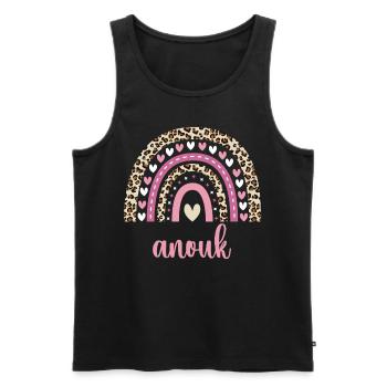 Anouk Regenbogen Name Geburtstag Anouk - Männer Premium Bio Tank Top - Schwarz - Vorne - AI Model Male 178 light (178cm)