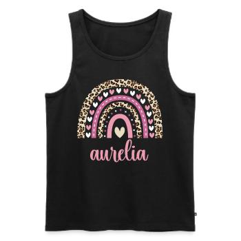 Aurelia Regenbogen Name Geburtstag Aurelia - Männer Premium Bio Tank Top - Schwarz - Vorne - Michal (187cm)