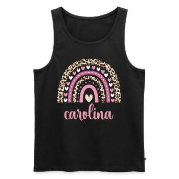 Carolina Regenbogen Name Geburtstag Carolina - Männer Premium Bio Tank Top - Schwarz - Vorne - AI Model Male 178 light (178cm)