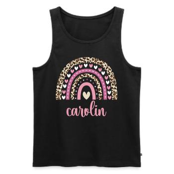 Carolin Regenbogen Name Geburtstag Carolin - Männer Premium Bio Tank Top - Schwarz - Vorne - AI Model Male 178 light (178cm)