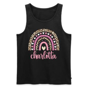Charlotta Regenbogen Name Geburtstag Charlotta - Männer Premium Bio Tank Top - Schwarz - Vorne - Michal (187cm)