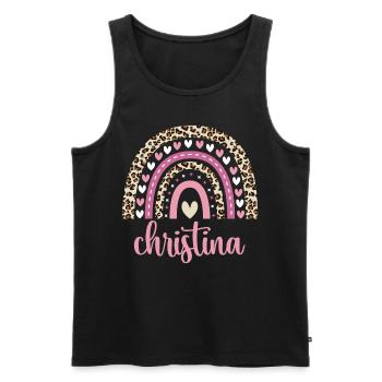 Christina Regenbogen Name Geburtstag Christina - Männer Premium Bio Tank Top - Schwarz - Vorne - Michal (187cm)