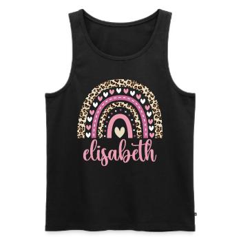 Elisabeth Regenbogen Name Geburtstag Elisabeth - Männer Premium Bio Tank Top - Schwarz - Vorne - AI Model Male 178 light (178cm)