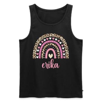 Erika Regenbogen Name Geburtstag Erika - Männer Premium Bio Tank Top - Schwarz - Vorne - Michal (187cm)
