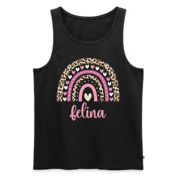 Felina Regenbogen Name Geburtstag Felina - Männer Premium Bio Tank Top - Schwarz - Vorne - Michal (187cm)