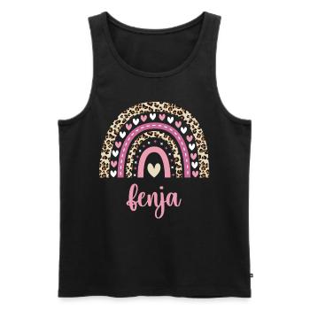 Fenja Regenbogen Name Geburtstag Fenja - Männer Premium Bio Tank Top - Schwarz - Vorne - Michal (187cm)