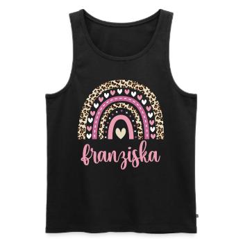 Franziska Regenbogen Name Geburtstag Franziska - Männer Premium Bio Tank Top - Schwarz - Vorne - AI Model Male 178 light (178cm)