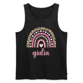 Giulia Regenbogen Name Geburtstag Giulia - Männer Premium Bio Tank Top - Schwarz - Vorne - Michal (187cm)