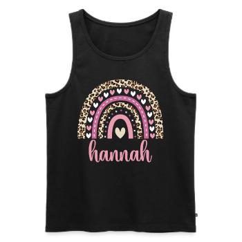 Hannah Regenbogen Name Geburtstag Hannah - Männer Premium Bio Tank Top - Schwarz - Vorne - Michal (187cm)