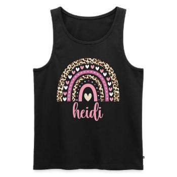 Heidi Regenbogen Name Geburtstag Heidi - Männer Premium Bio Tank Top - Schwarz - Vorne - Michal (187cm)