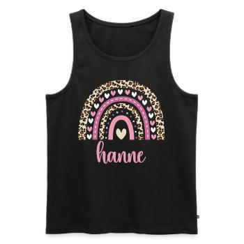 Hanne Regenbogen Name Geburtstag Hanne - Männer Premium Bio Tank Top - Schwarz - Vorne - AI Model Male 178 light (178cm)