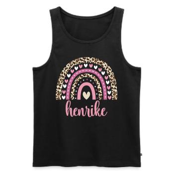 Henrike Regenbogen Name Geburtstag Henrike - Männer Premium Bio Tank Top - Schwarz - Vorne - AI Model Male 178 light (178cm)