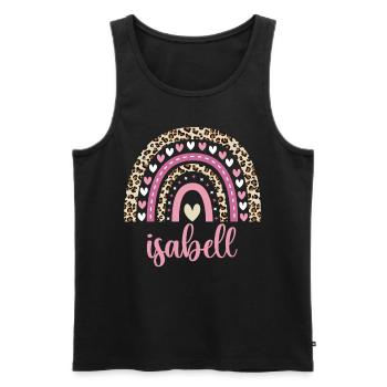 Isabell Regenbogen Name Geburtstag Isabell - Männer Premium Bio Tank Top - Schwarz - Vorne - AI Model Male 178 light (178cm)