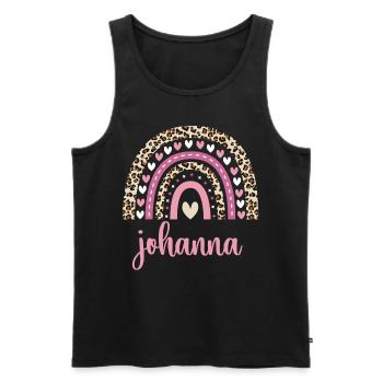 Johanna Regenbogen Name Geburtstag Johanna - Männer Premium Bio Tank Top - Schwarz - Vorne - Michal (187cm)