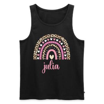 Julia Regenbogen Name Geburtstag Julia - Männer Premium Bio Tank Top - Schwarz - Vorne - AI Model Male 178 light (178cm)