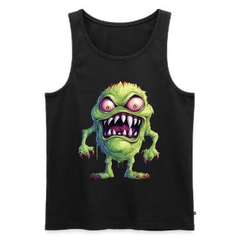 Halloween Monster Zombie Gruselig Horror Kostüm - Männer Premium Bio Tank Top - Schwarz - Vorne - Michal (187cm)