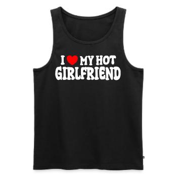 I Love my Hot Girlfriend - Men's Premium Organic Tank Top - black - Front - AI Model Male 178 light (178cm)