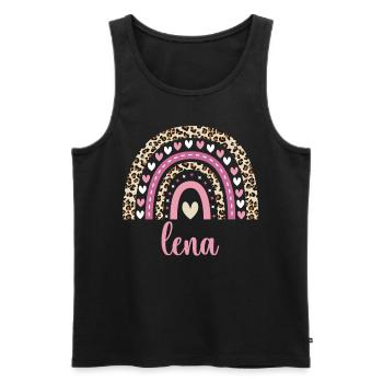 Lena Regenbogen Name Geburtstag Lena - Männer Premium Bio Tank Top - Schwarz - Vorne - AI Model Male 178 light (178cm)