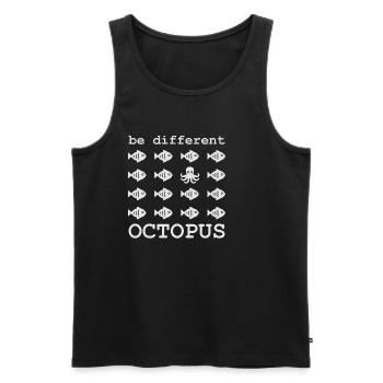 Funny Octopus Kraken Ocean Squid Tintenfisch - Männer Premium Bio Tank Top - Schwarz - Vorne - AI Model Male 178 light (178cm)