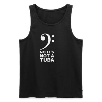 It's a Euphonium not a Tuba Eufonium Funny Saying - Men's Premium Organic Tank Top - black - Front - Michal (187cm)