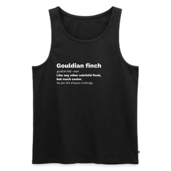 Gouldamadine Estrildidae Definition Gouldian Finch - Men's Premium Organic Tank Top - black - Front - AI Model Male 178 light (178cm)