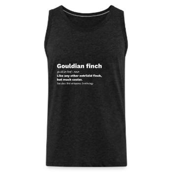 Gouldamadine Estrildidae Definition Gouldian Finch - Männer Premium Bio Tank Top - Anthrazit - Vorne - Alexander (188cm)