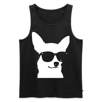 Chihuahua drôle portant des lunettes de soleil Chihuahuas - Débardeur bio Premium Homme - noir - Devant - Michal (187cm)