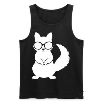 Funny Squirrel Wearing Sunglasses Squirrels - Men's Premium Organic Tank Top - black - Front - AI Model Male 178 light (178cm)