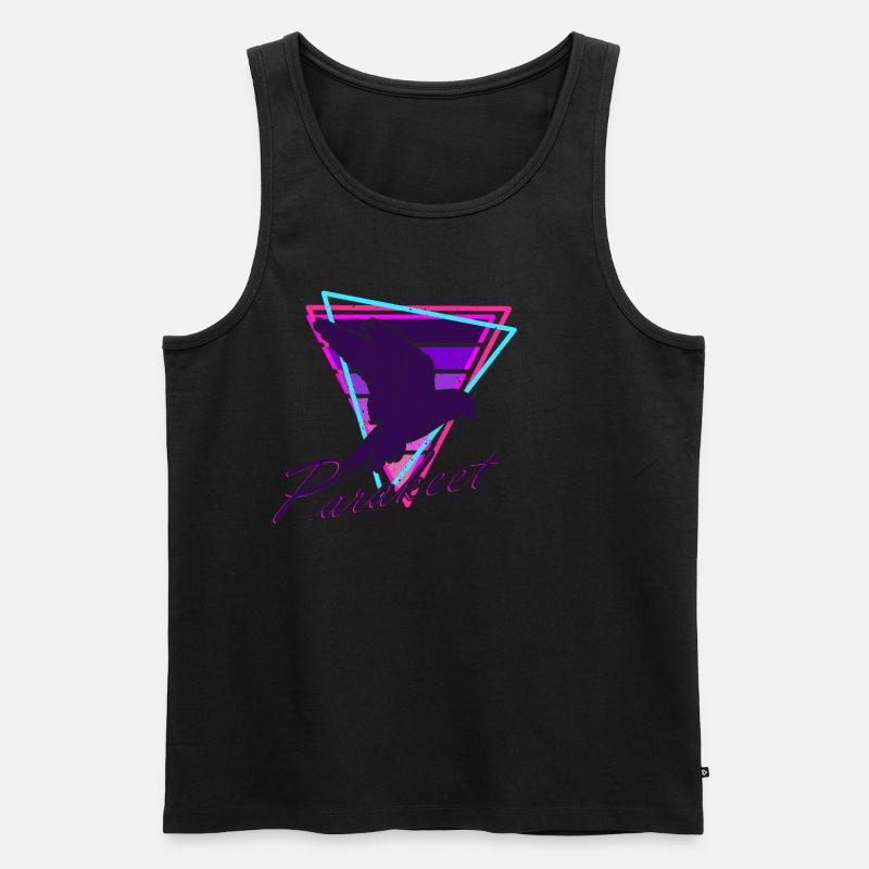 Papagei Sittich - Männer Premium Bio Tank Top - Schwarz
