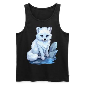 Polarfuchs Nur ein Kind, das Polarfüchse liebt - Männer Premium Bio Tank Top - Schwarz - Vorne - AI Model Male 178 light (178cm)