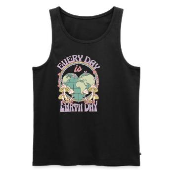 Every Day Is Earth Day - Männer Premium Bio Tank Top - Schwarz - Vorne - AI Model Male 178 light (178cm)