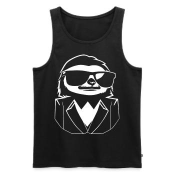 Sloths Anime Sloth Manga Sloth Sunglasses - Men's Premium Organic Tank Top - black - Front - AI Model Male 178 light (178cm)