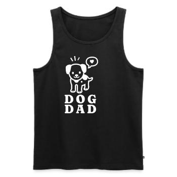 Cute Dog Dad For Dog Owner & Dog Lover - Männer Premium Bio Tank Top - Schwarz - Vorne - AI Model Male 178 light (178cm)