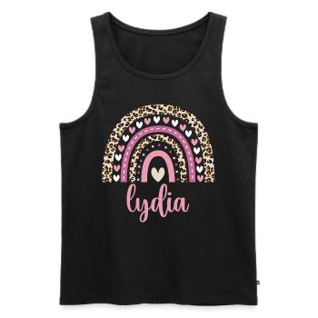 Lydia Regenbogen Name Geburtstag Lydia - Männer Premium Bio Tank Top - Schwarz - Vorne - AI Model Male 178 light (178cm)
