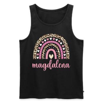 Magdalena Regenbogen Name Geburtstag Magdalena - Männer Premium Bio Tank Top - Schwarz - Vorne - Michal (187cm)