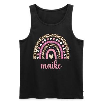 Maike Regenbogen Name Geburtstag Maike - Männer Premium Bio Tank Top - Schwarz - Vorne - AI Model Male 178 light (178cm)